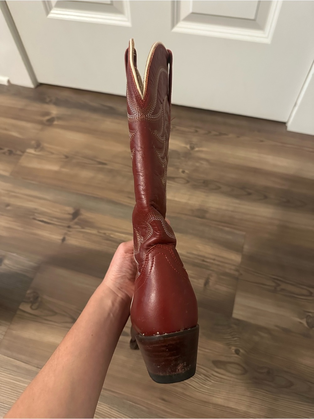Tecovas The Annie Scarlet Cowhide Women's Red Embroidered Leather Cowgirl Boots - Picture 12 of 16
